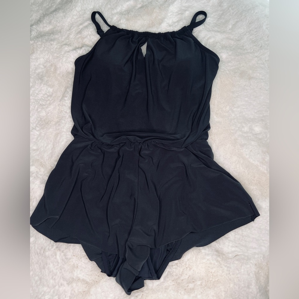 Black Swimming Suit Romper